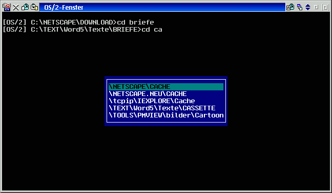 [Screenshot: Yet Another OS/2 Shell]