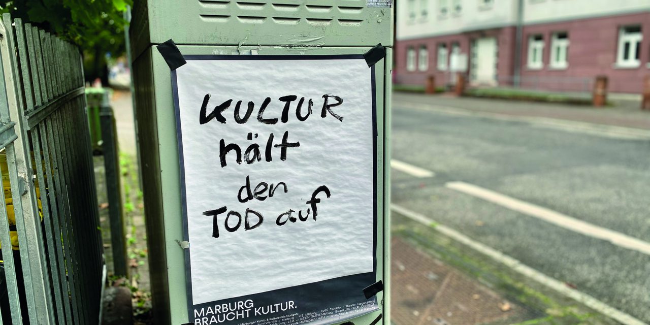 Plakataktion zur Rolle der Kultur