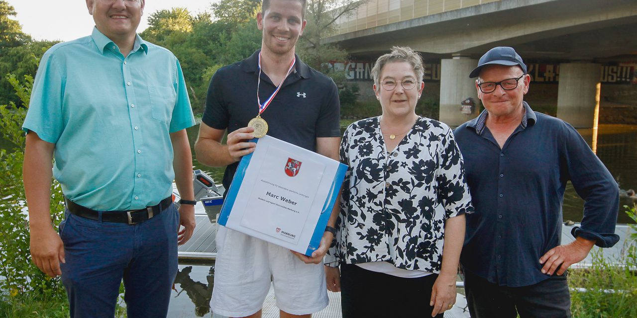 Sportplakette für Marc Weber