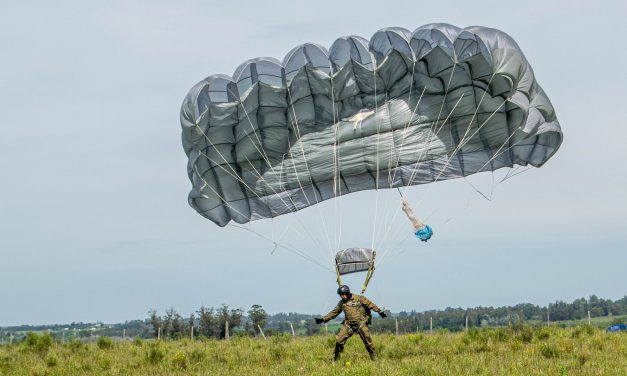 Fallschirmjäger im Gesundheitsamt