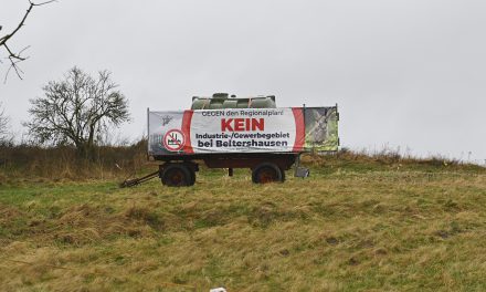 Protestaktion gegen Gewerbeflächen am “Hohnes”