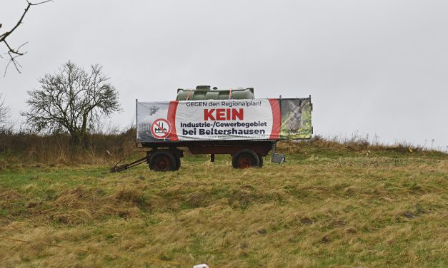 Protestaktion gegen Gewerbeflächen am „Hohnes“