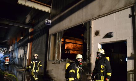 Großbrand in der Marburger Tapetenfabrik